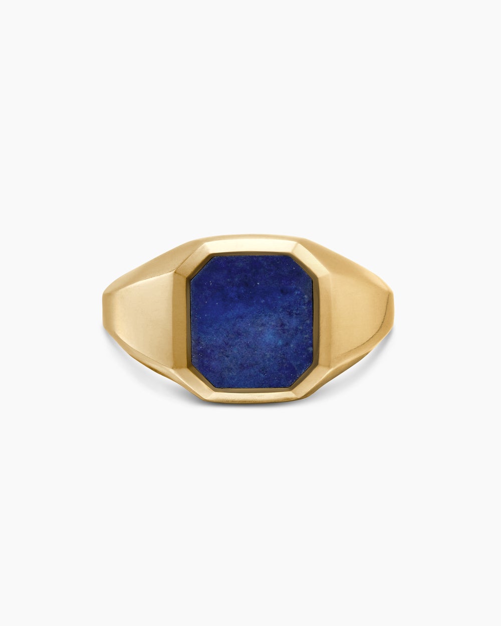 Mens Streamline Signet Ring in 18ct Yellow Gold, 14mm