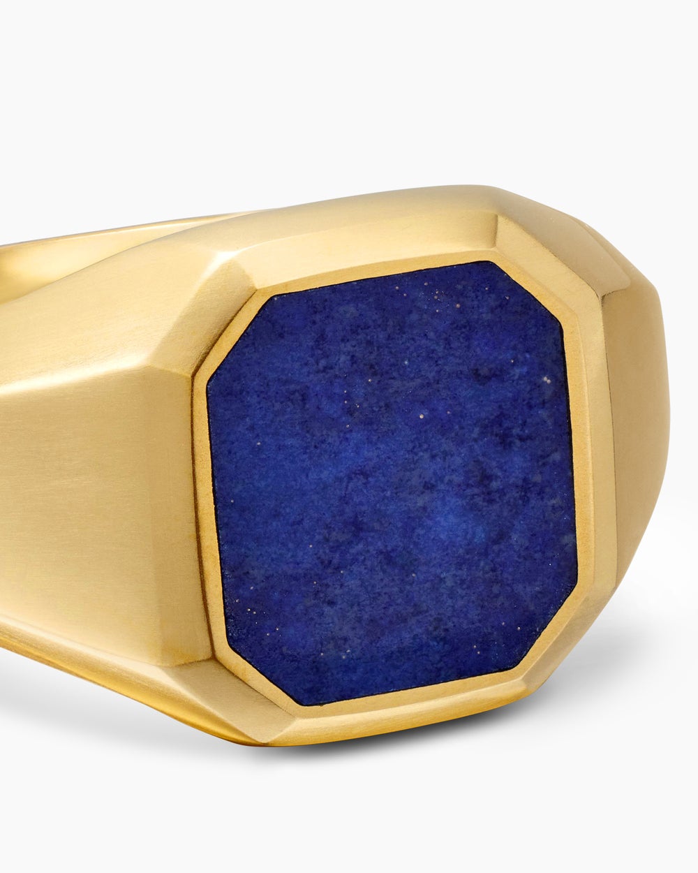 Mens Streamline Signet Ring in 18ct Yellow Gold, 14mm