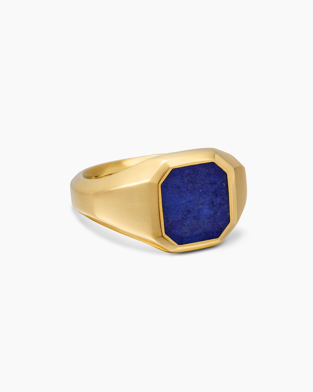 Mens Streamline Signet Ring in 18ct Yellow Gold, 14mm