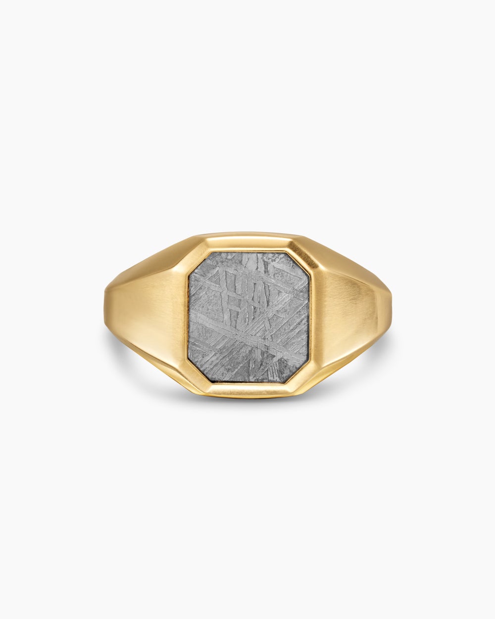 Chevalière Streamline en or jaune 18 carats, 14 mm hommes