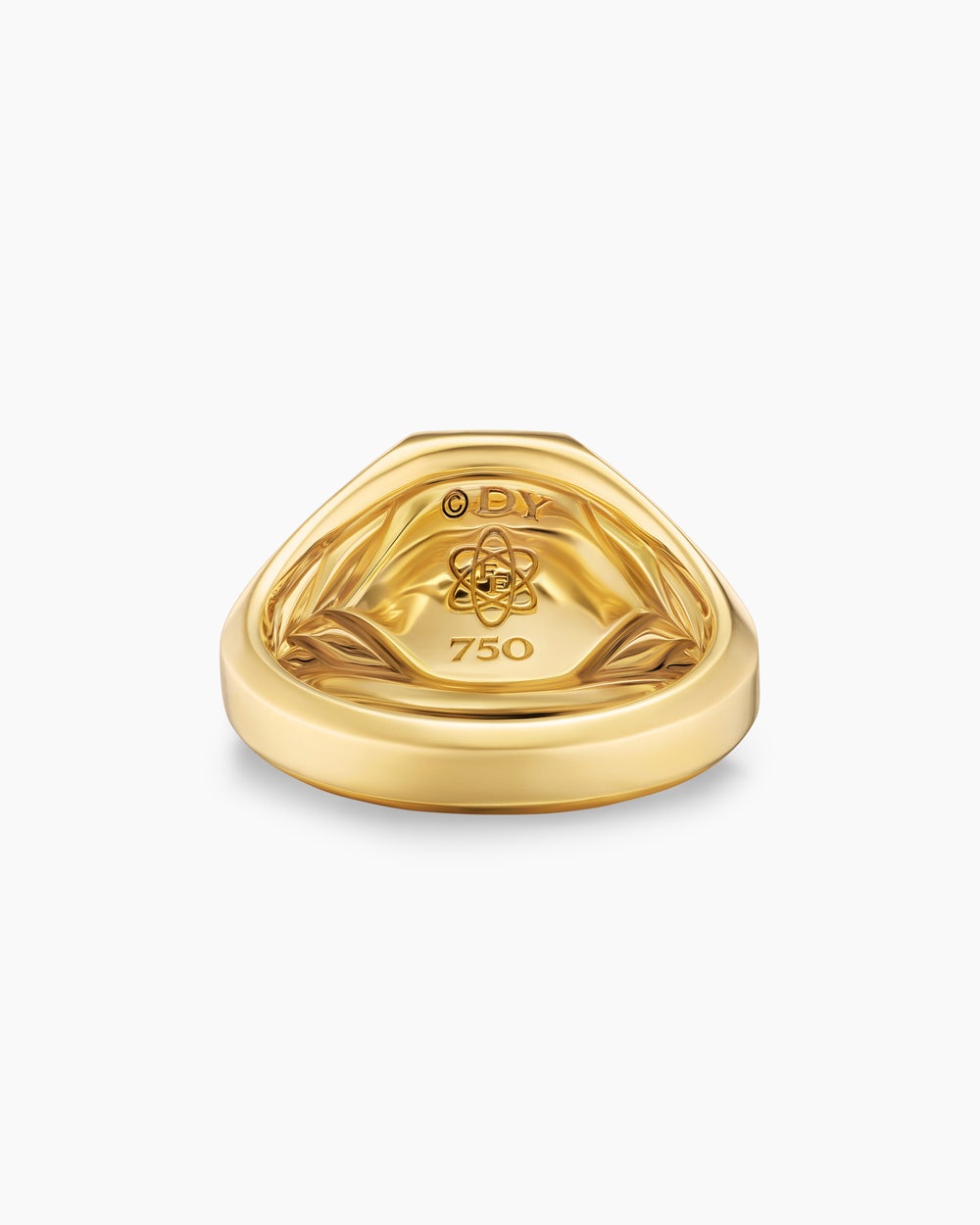 Chevalière Streamline en or jaune 18 carats, 14 mm hommes