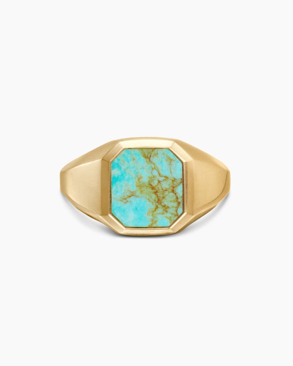 Streamline Signet Ring in 18K Yellow Gold, 14mm