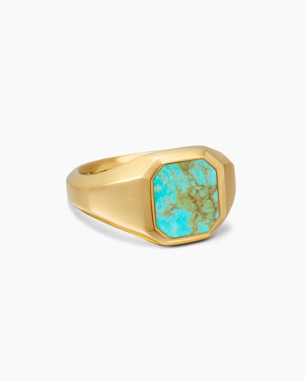 Streamline Signet Ring in 18K Yellow Gold, 14mm