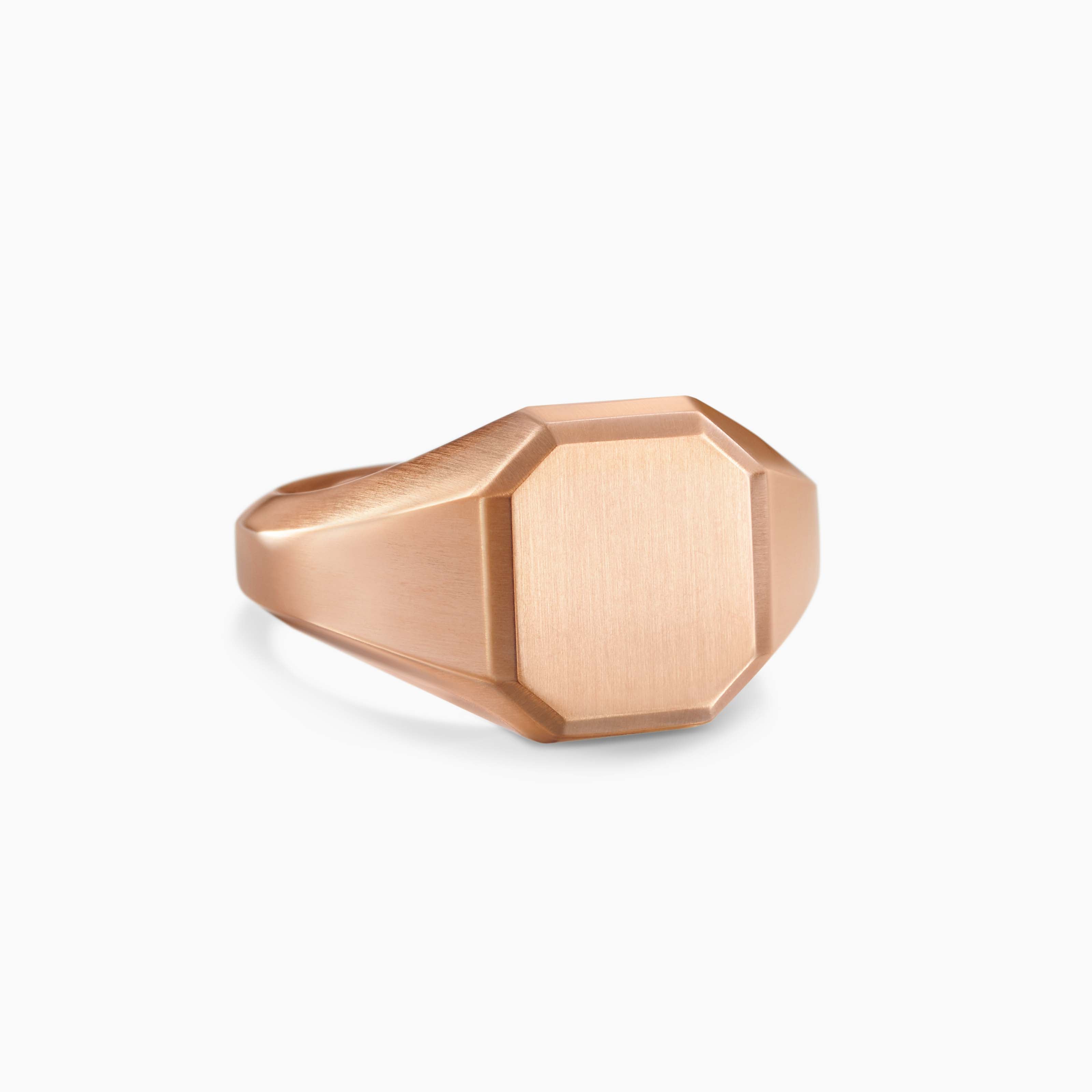Bague chevali&egrave;re Streamline en or rose 18 carats, 14 mm hommes 
