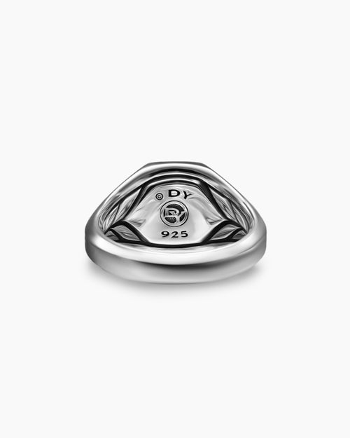 Mens Streamline® Signet Ring in Sterling Silver, 14mm