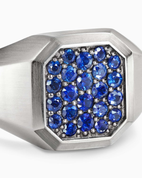 Streamline Signet Ring in Sterling Silver, 14mm