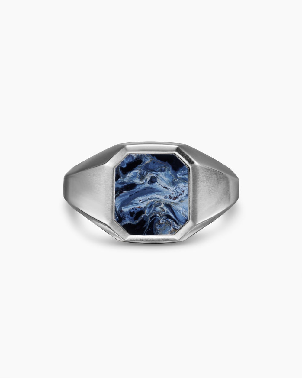 Chevalière Streamline en argent sterling, 14 mm hommes