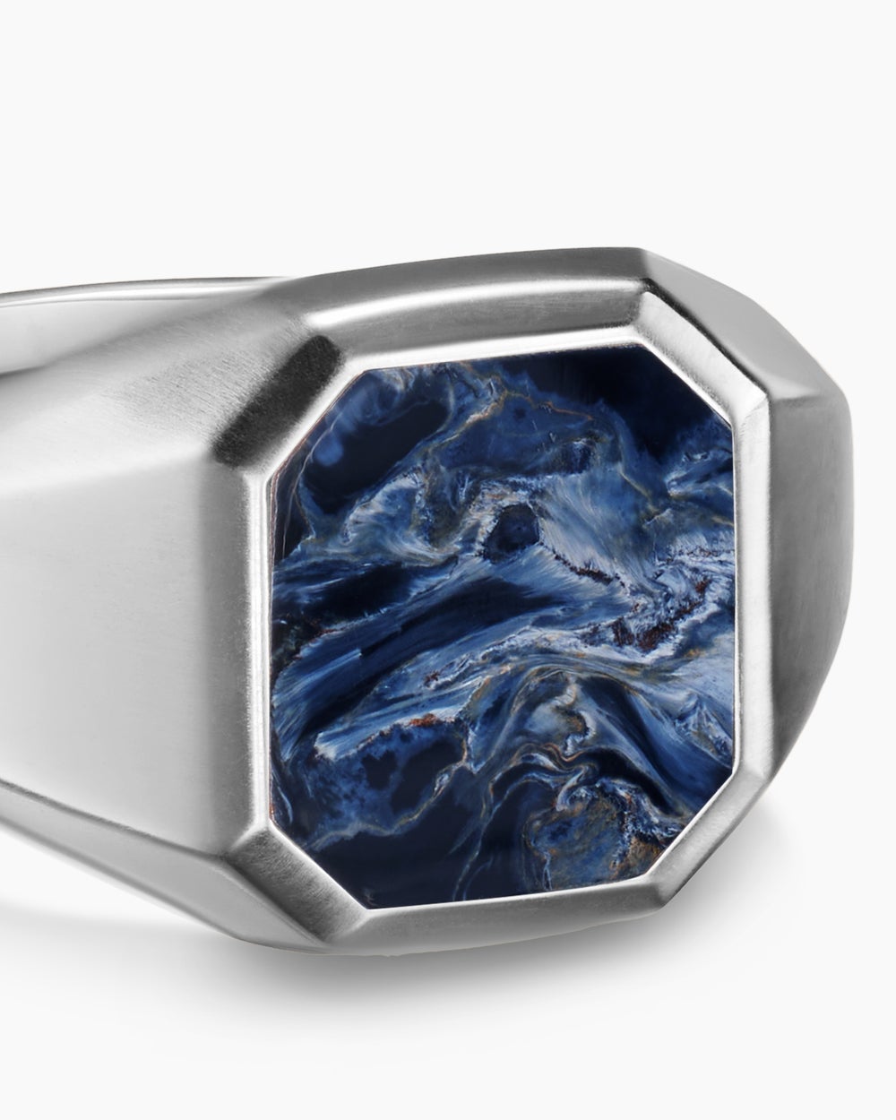 Chevalière Streamline en argent sterling, 14 mm hommes