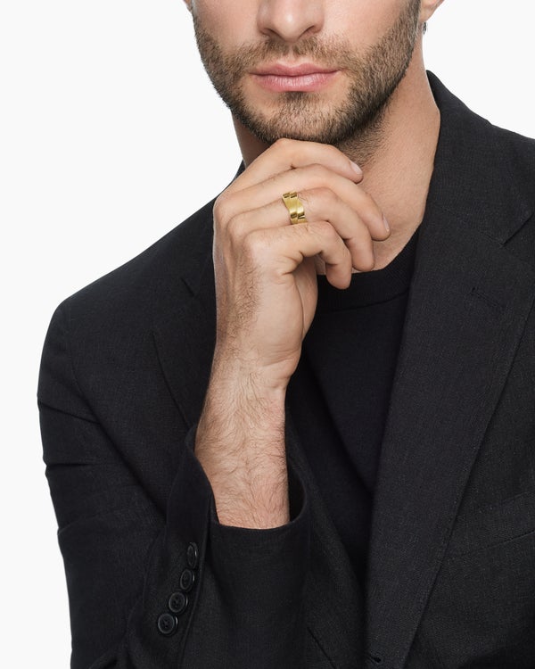 DY Helios Band Ring in 18K Yellow Gold, 9mm