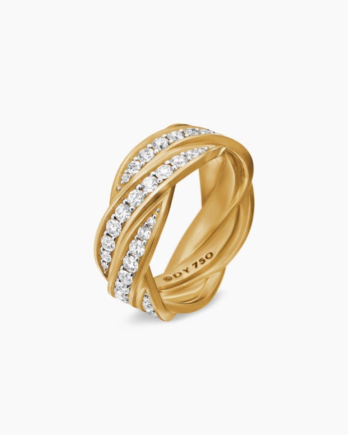 Mens DY Helios Band Ring in 18K Yellow Gold, 9mm
