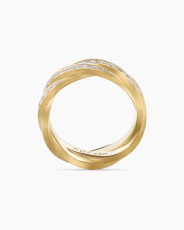 DY Helios™ Band Ring in 18K Yellow Gold with Diamonds, 9mm