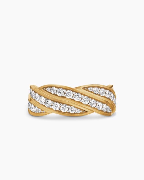 Mens DY Helios Band Ring in 18K Yellow Gold, 9mm