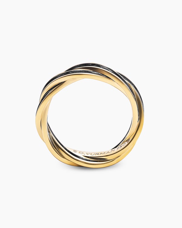 Bague bande de DY Helios en or jaune 18 carats, 9 mm