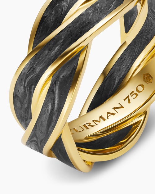 Mens DY Helios Band Ring in 18K Yellow Gold, 9mm