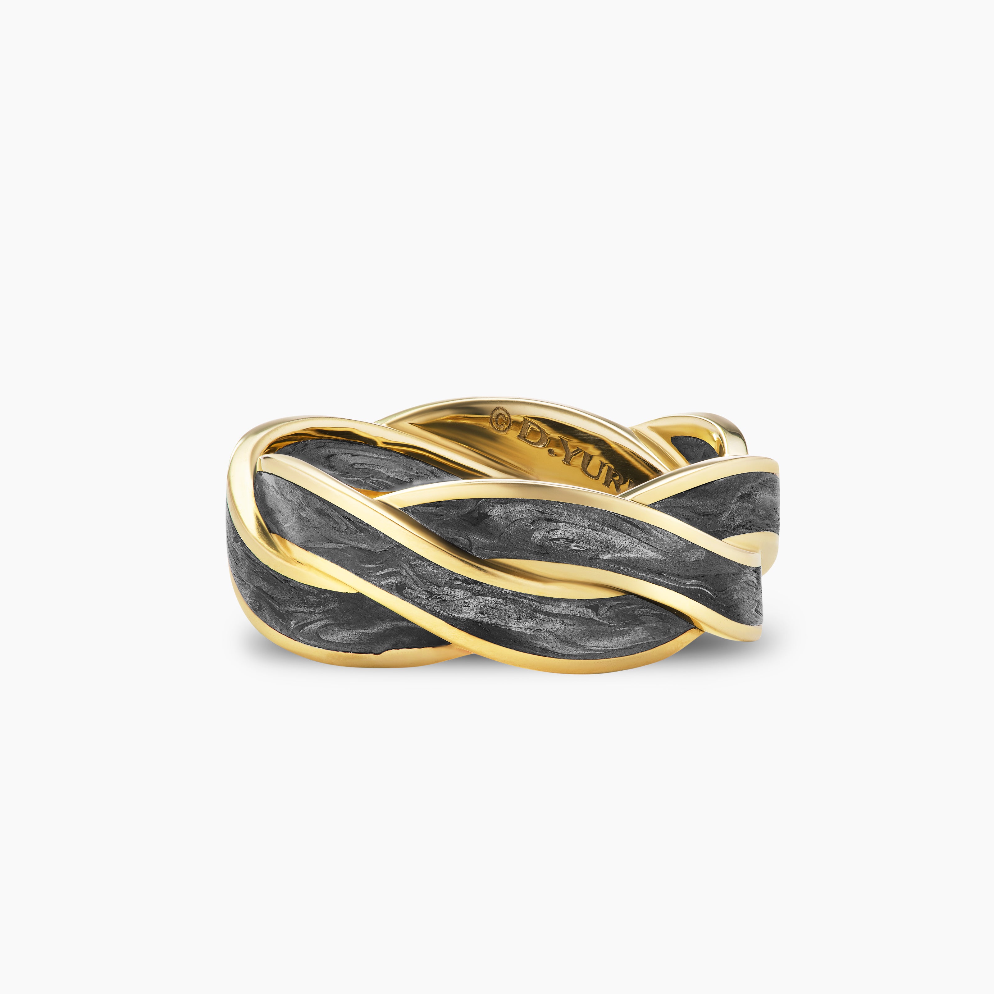 Mens DY Helios Band Ring in 18K Yellow Gold, 9mm