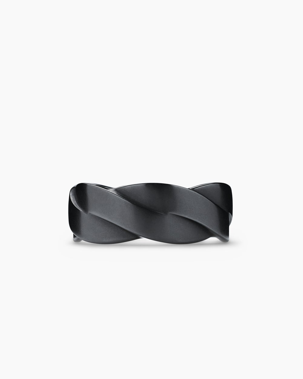 Mens DY Helios Band Ring in Black Titanium, 9mm
