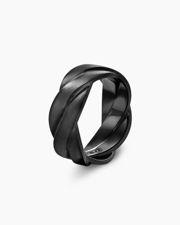 DY Helios™ Band Ring in Black Titanium, 9mm