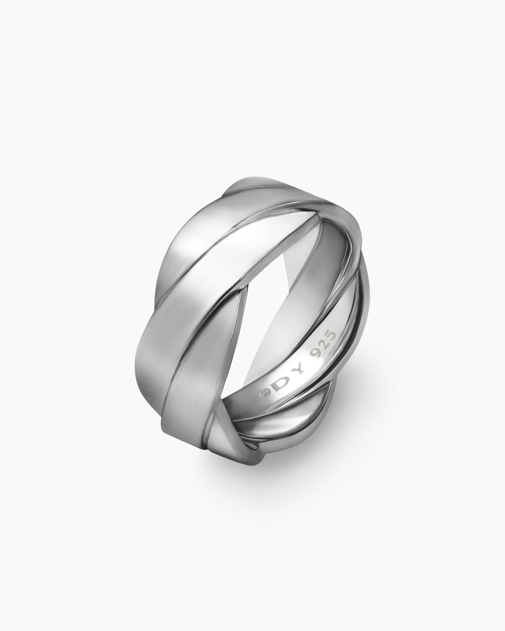 Mens DY Helios Band Ring in Sterling Silver, 9mm
