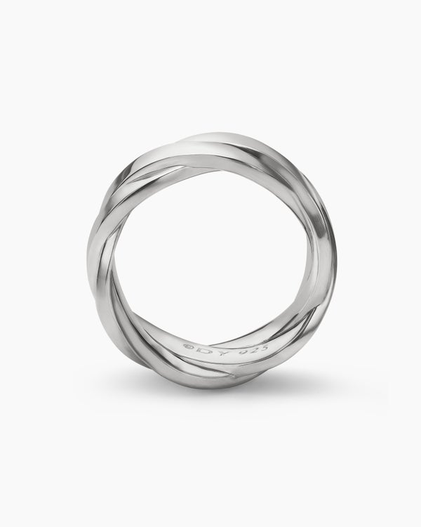 Bague bande de DY Helios en argent sterling, 9 mm