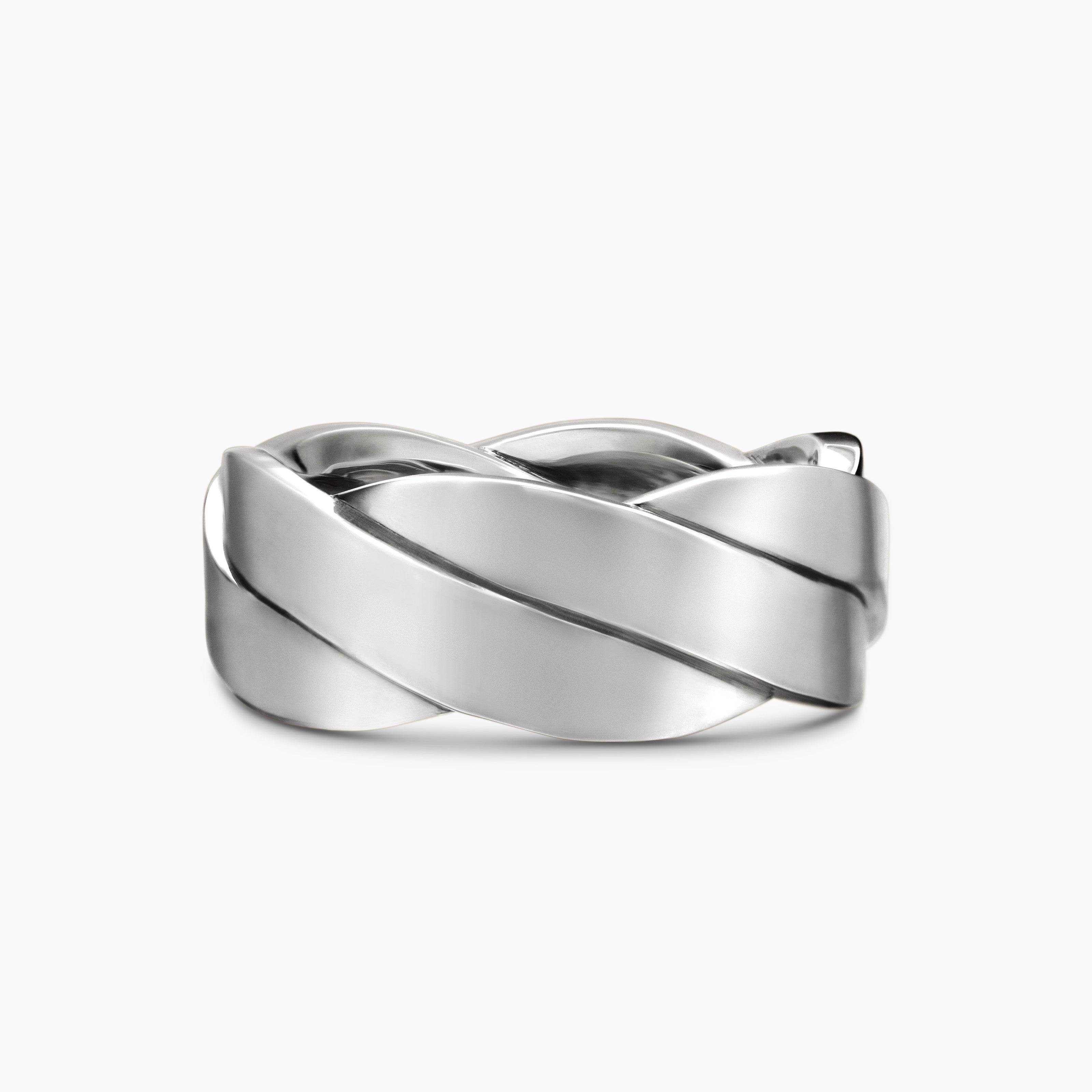 Mens DY Helios Band Ring in Sterling Silver, 9mm