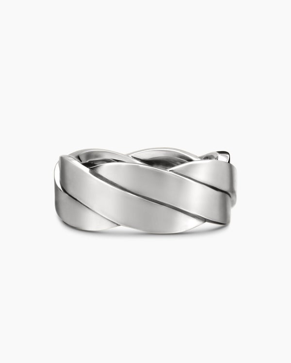 Bague bande de DY Helios en argent sterling, 9 mm