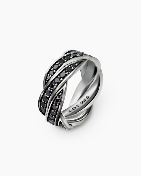 Bague bande de DY Helios en argent sterling, 9 mm