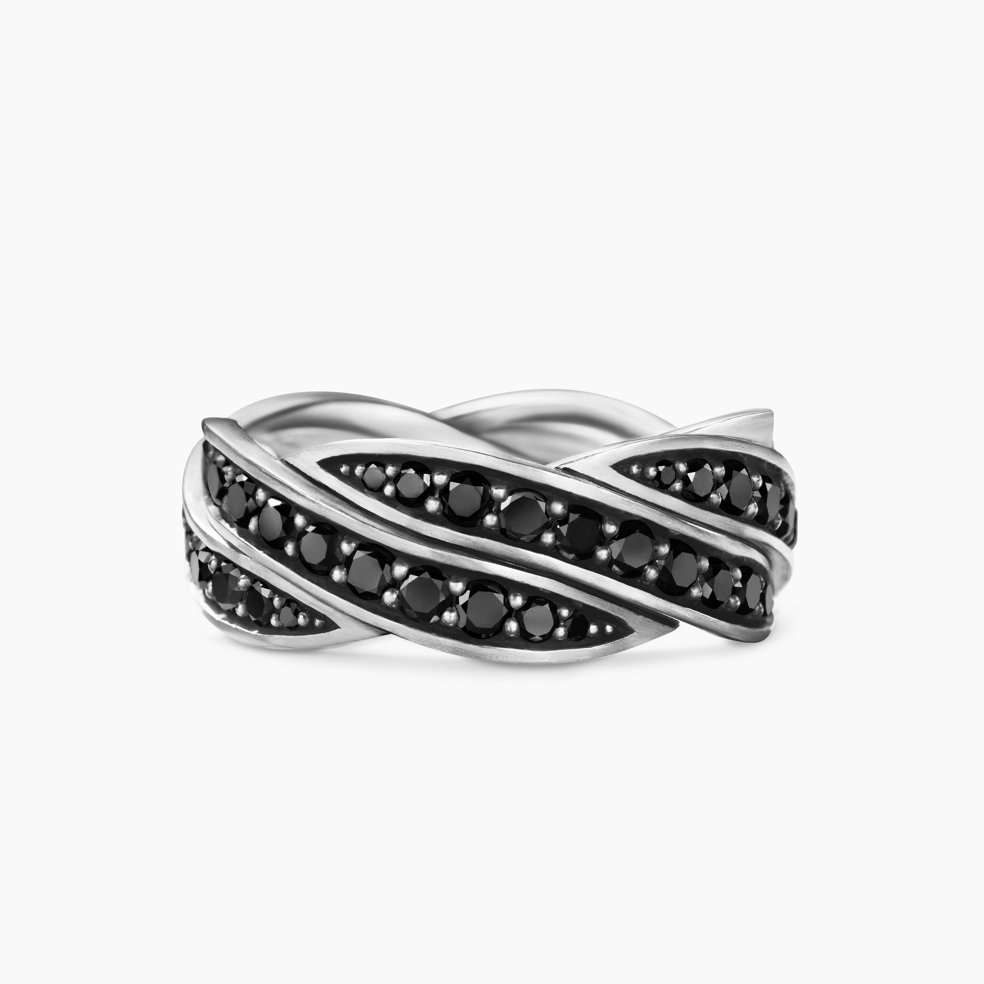 Mens DY Helios Band Ring in Sterling Silver, 9mm
