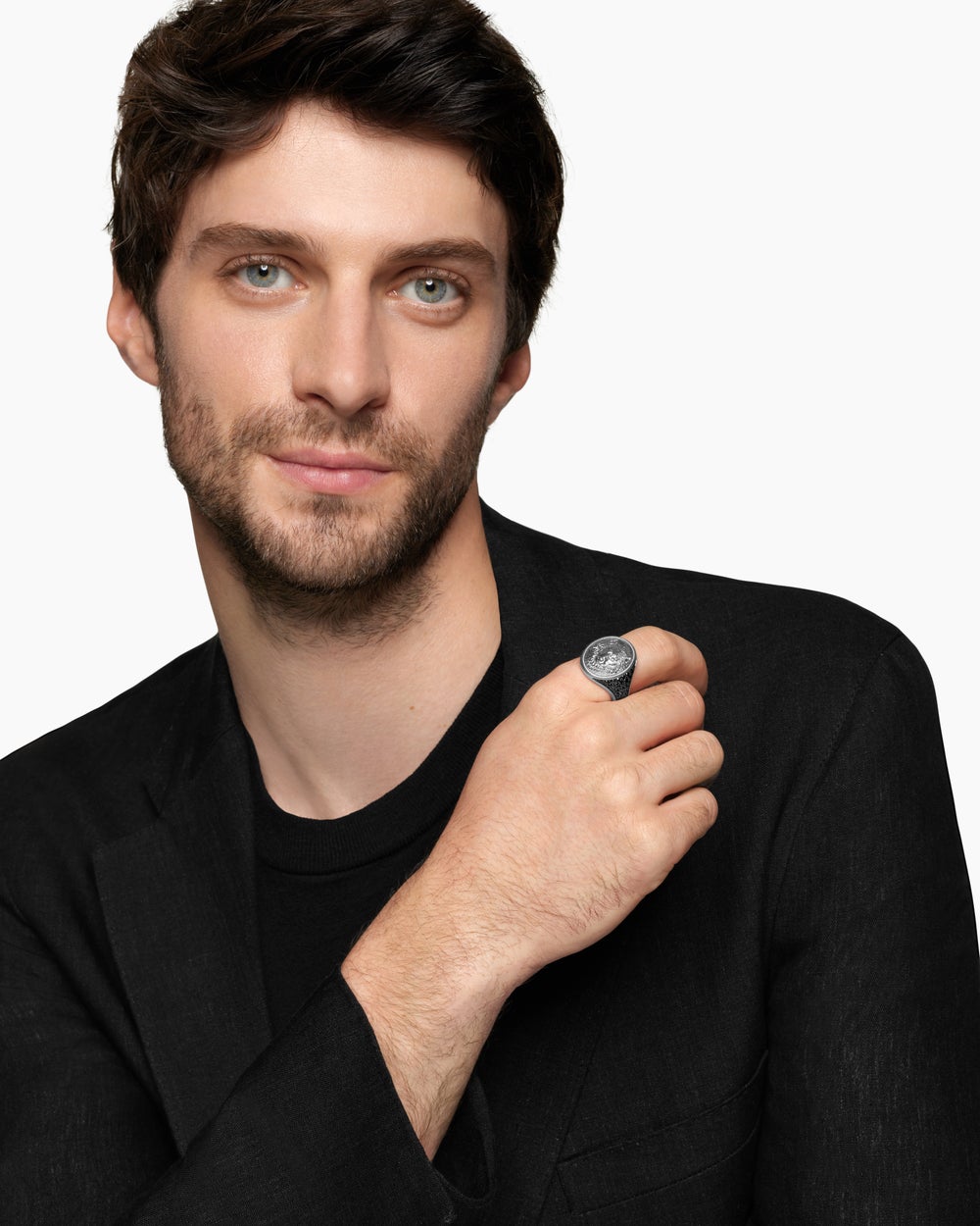 Bague chevalière loup Petrvs en argent sterling, 21,5 mm hommes