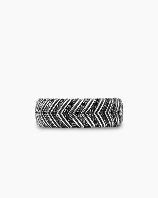 Anneau Chevron en argent sterling, 8 mm