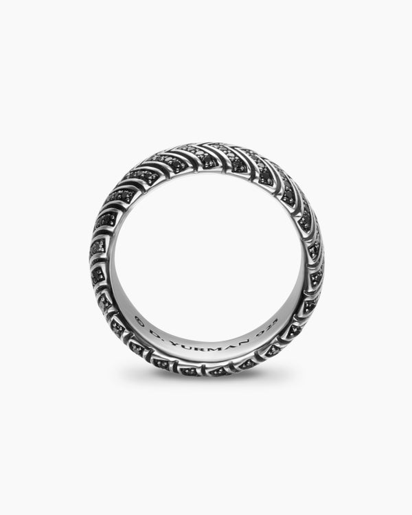 Anneau Chevron en argent sterling, 8 mm