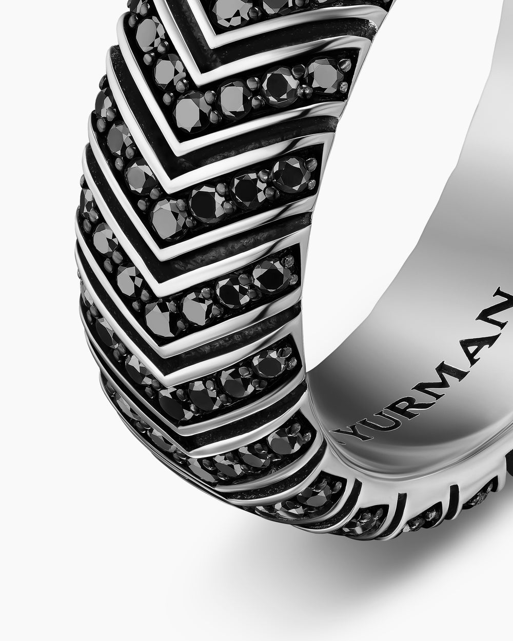 Anneau Chevron en argent sterling, 8 mm hommes