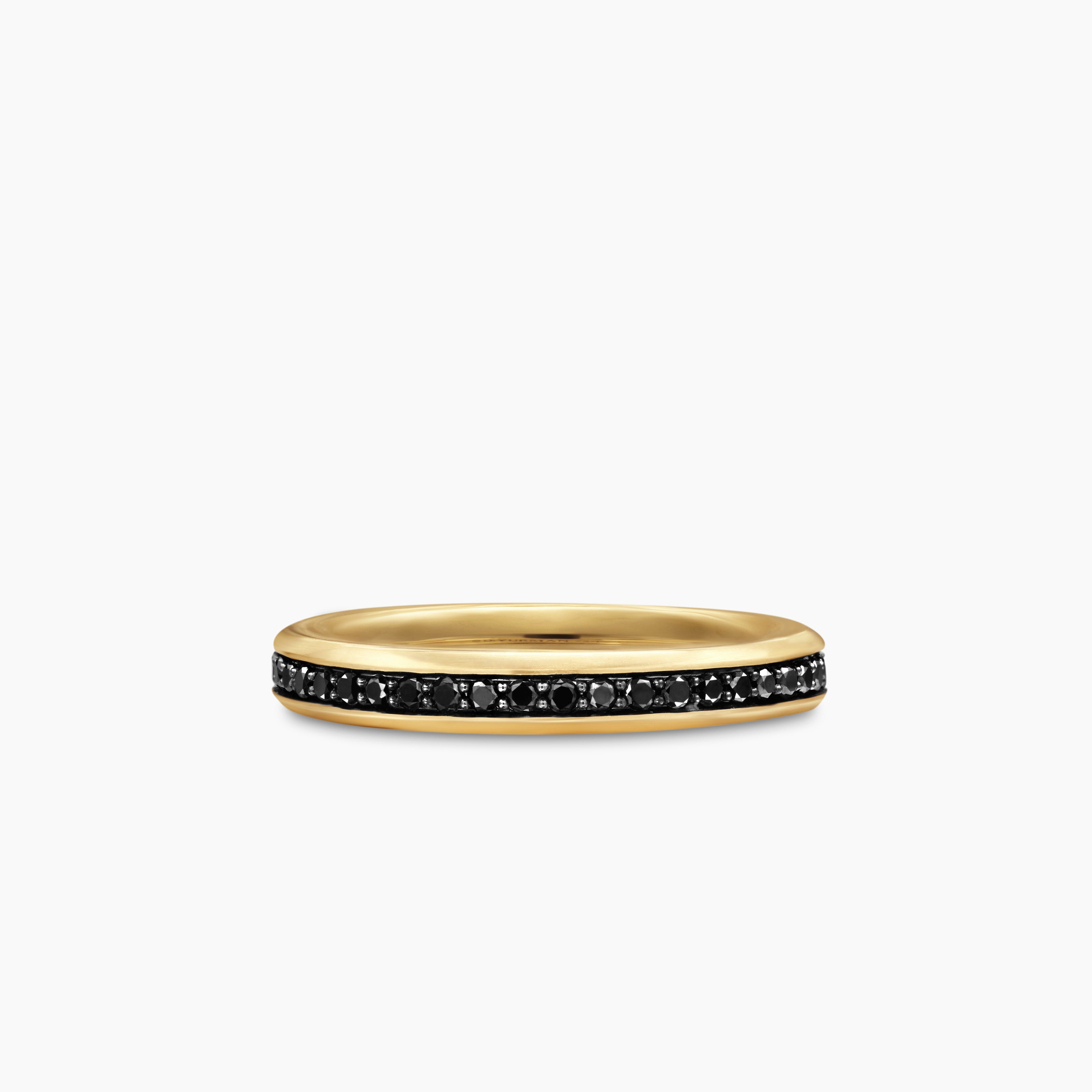 Mens Beveled Band Ring in 18K Yellow Gold, 3.5mm