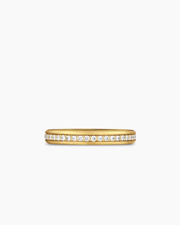 Beveled Band Ring in 18K Yellow Gold, 3.5mm