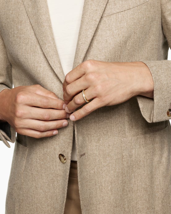 Bevelled Band Ring in 18K Yellow Gold with Diamonds, 3.5mm