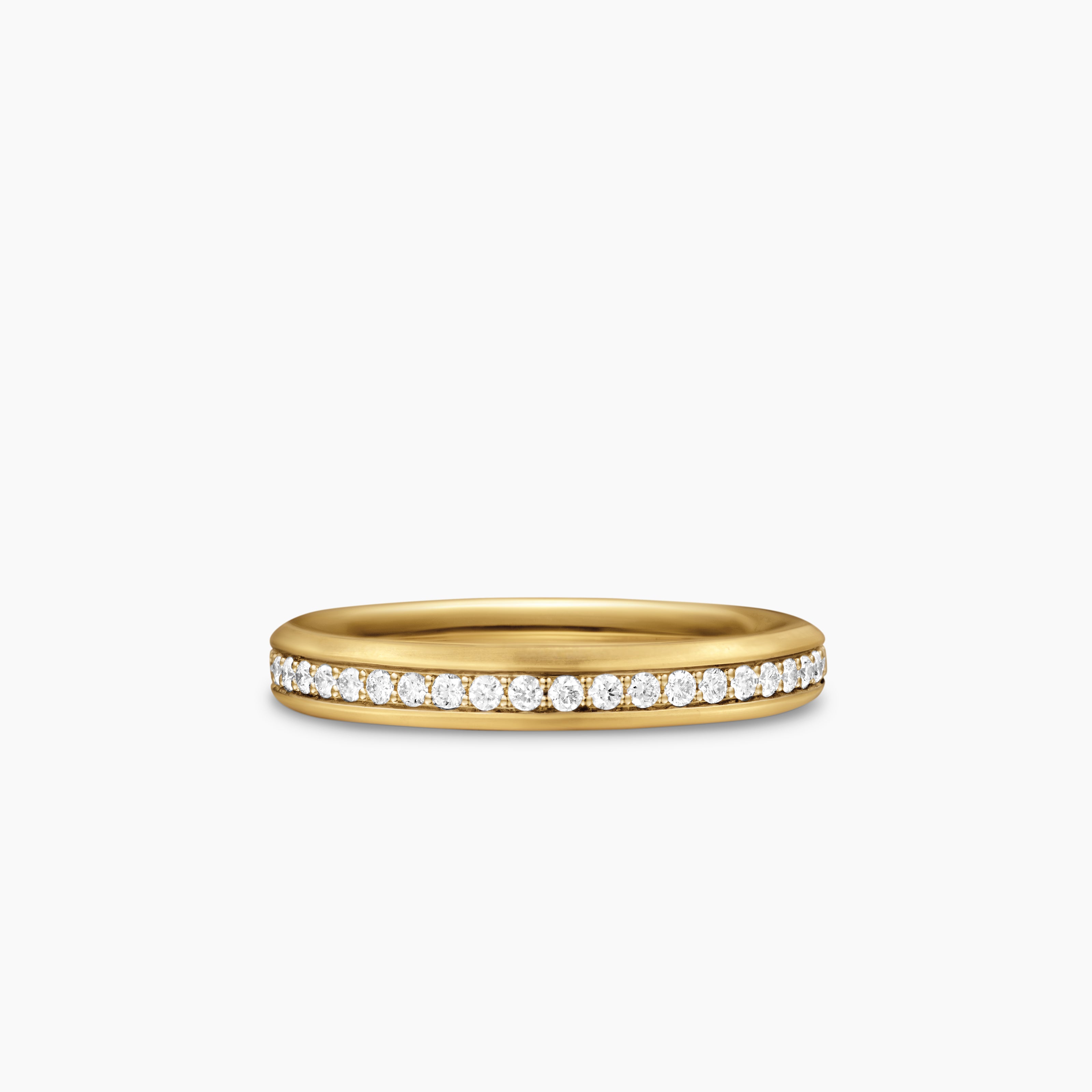 Mens Beveled Band Ring in 18K Yellow Gold, 3.5mm