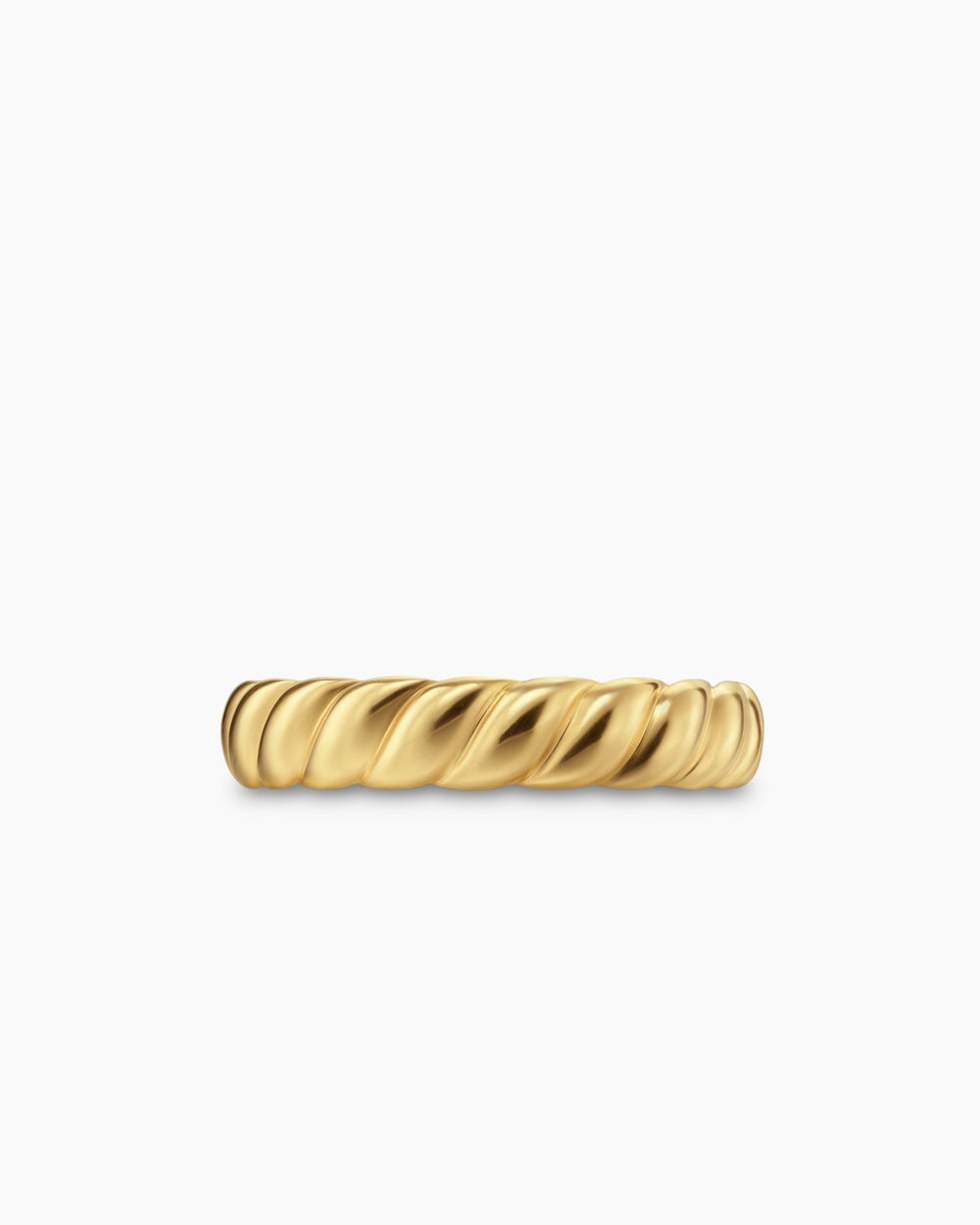 Anneau Sculpted Cable en or jaune 18 carats, 5 mm hommes