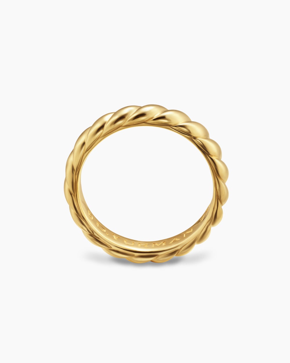 Anneau Sculpted Cable en or jaune 18 carats, 5 mm hommes
