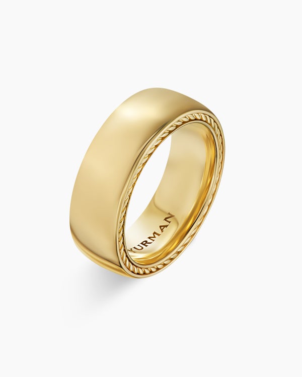 Streamline Band Ring in 18K Yellow Gold, 8mm