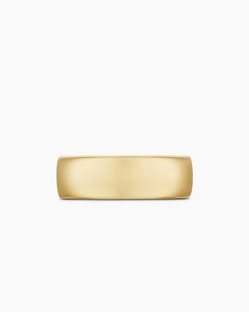 Mens Streamline Band Ring in 18K Yellow Gold, 8mm