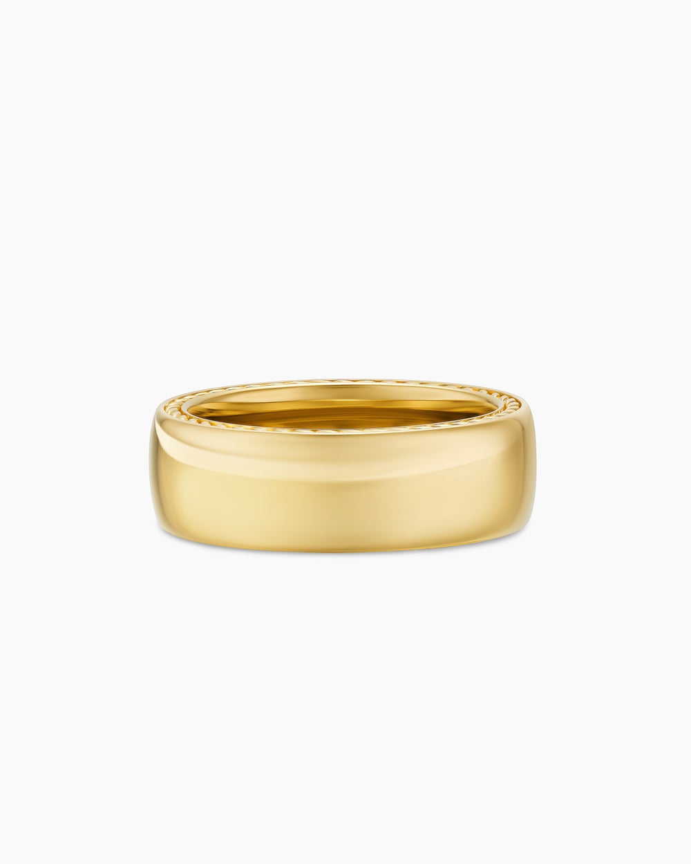 Mens Streamline Band Ring in 18K Yellow Gold, 8mm