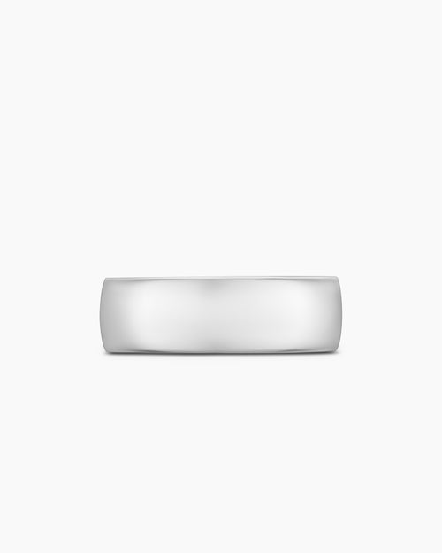 Mens Streamline Band Ring in Platinum, 8mm