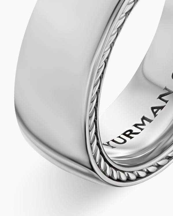 Streamline® Band Ring in Platinum, 8mm