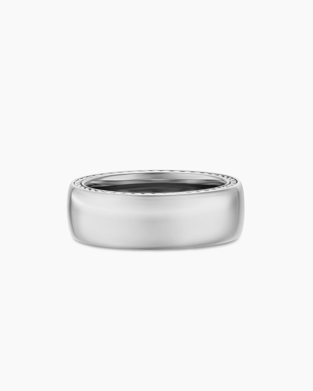 Mens Streamline® Band Ring in Platinum, 8mm
