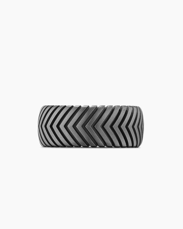 Anneau Chevron en titane anthracite, 10 mm