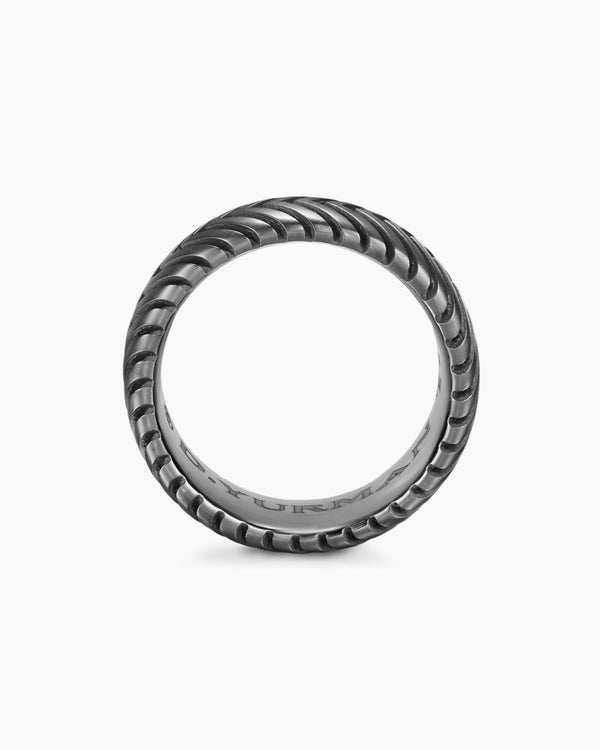 Anneau Chevron en titane anthracite, 10 mm