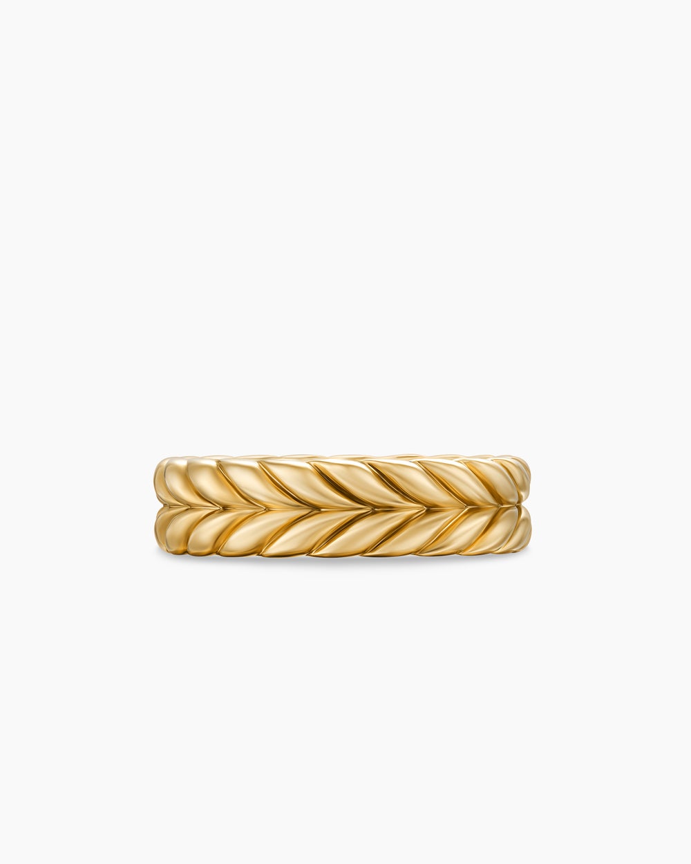 Anneau Chevron en or jaune 18 carats, 6,2 mm hommes