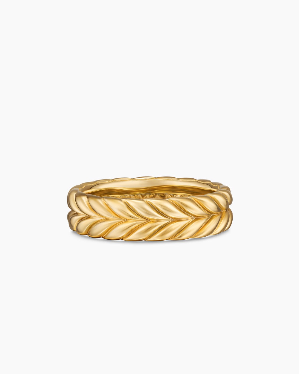 Anneau Chevron en or jaune 18 carats, 6,2 mm hommes