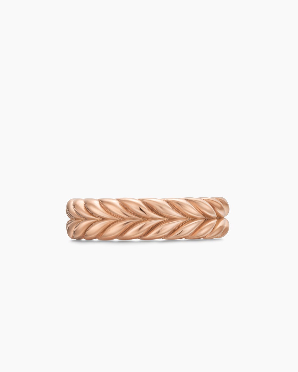 Anneau Chevron en or rose 18 carats, 6,2 mm hommes
