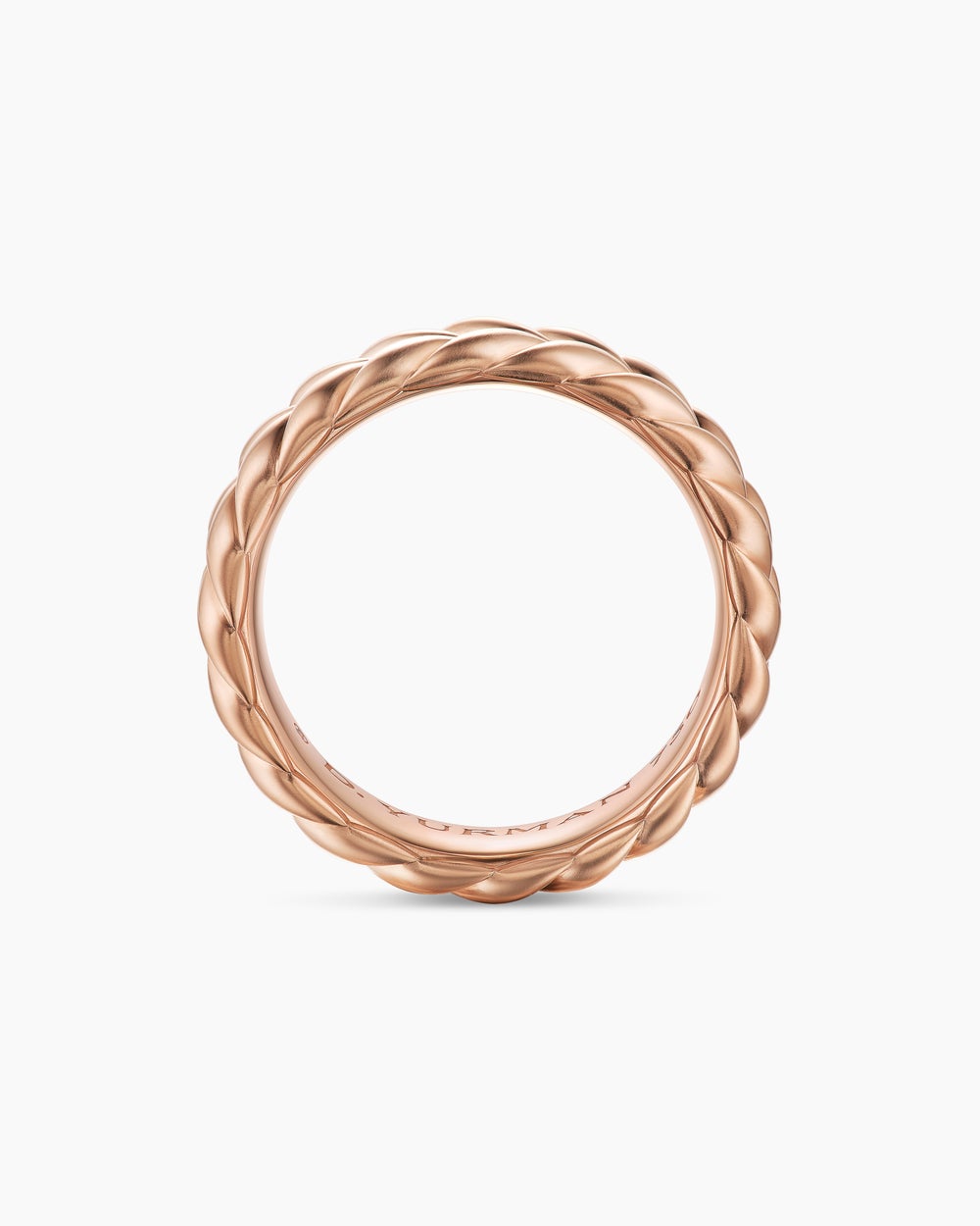 Anneau Chevron en or rose 18 carats, 6,2 mm hommes