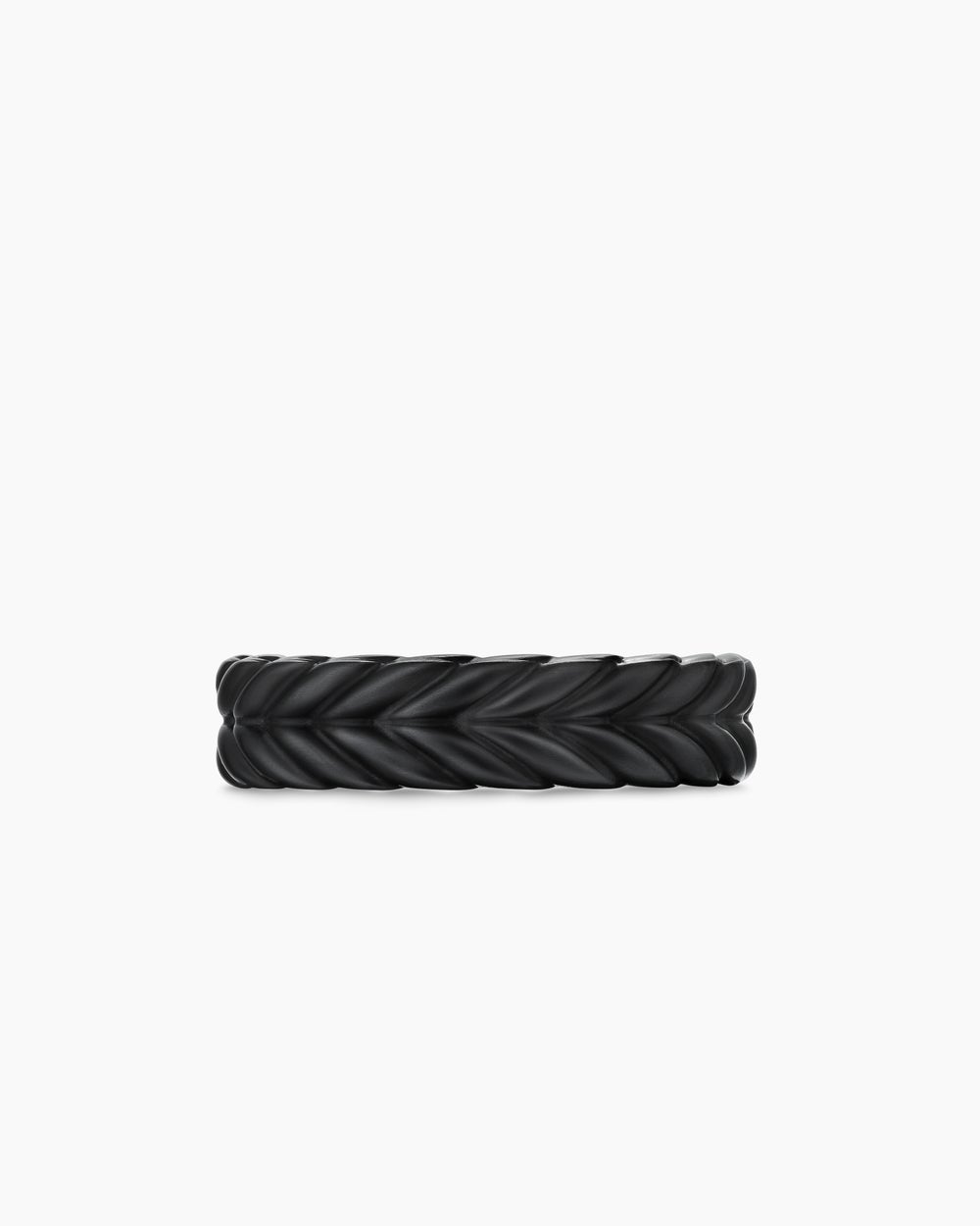 Anneau Chevron en titane noir, 6,2 mm hommes
